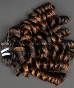 Piano colored Deep wavy Super double drawn Bundle 100g