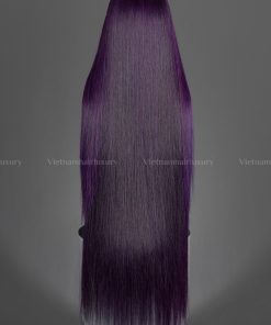 Alternative view of 32'' purple bone straight frontal Wig