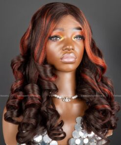 16'' Red piano bouncy Wig