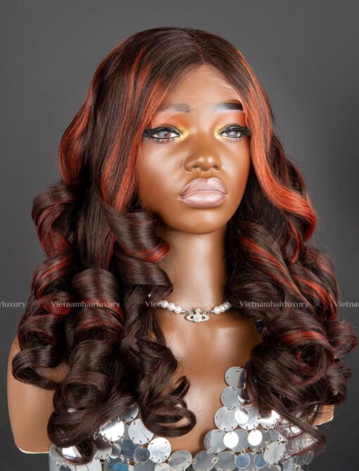 16'' Red piano bouncy Wig