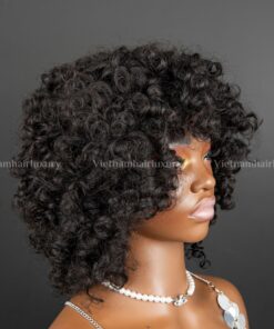 12" fringe spring curly Wig