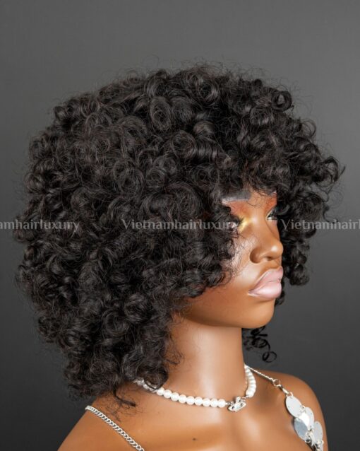 12" fringe spring curly Wig