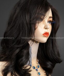 Alternative view of 12'' mono lace wavy Wig