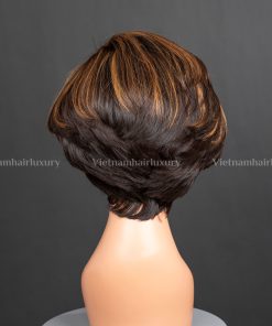 Alternative view of 6" pixie cut piano color wig