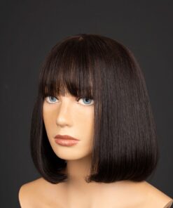 Alternative view of 10" bob cut closure wig (Optional fringe)