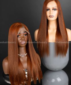 20'' ginger brown bone straight Wig