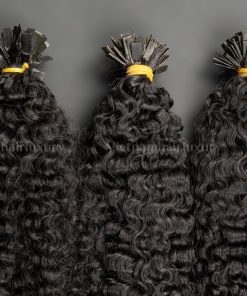Alternative view of Eurasian curly Flat-tip Hair Extensions