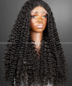 28'' curly closure Wig