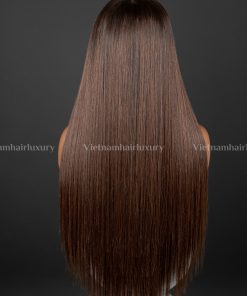 Alternative view of 24'' ombre bone straight fringe Wig