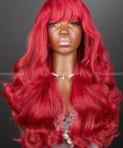 22'' passion red wavy Fringe Wig
