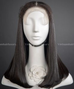 16'' bone straight bob 4C hairline Wig