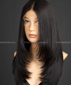 16'' mixed length layered cut bob Wig