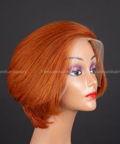 6" pixie cut orange 13x4 frontal wig