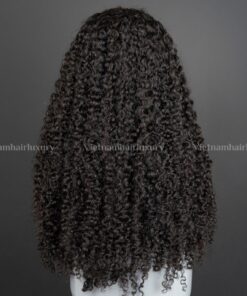 Alternative view of 30'' kinky Eurasian curly frontal Wig