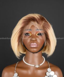 6'' blonde pixie cut frontal Wig