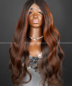26'' mixed length piano colored wavy Single-donor Wig