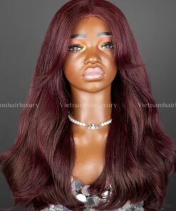 20'' wine colored wavy Wig