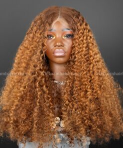 24''-26'' light brown regular curly Wig