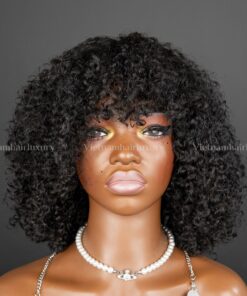 12" Fringe Kinky Eurasian curly wig
