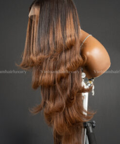 28'' colored mixed length C-tip layer cut Wig