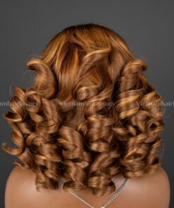 Alternative view of 12'' mix blonde bouncy HD luxury frontal Wig