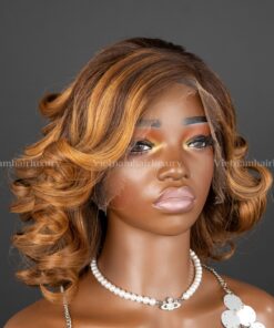 12'' mix blonde bouncy HD luxury frontal Wig