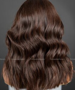 Alternative view of 14'' brown wavy Double-drawn HALF WIG
