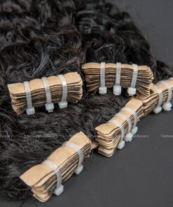Alternative view of Eurasian curly Tape-in hair extension (100g Super double drawn)