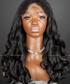 18'' wavy closure Wig with 4C hairline