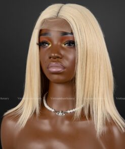 12'' Blonde straight Kim closure Wig