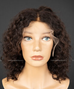 8'' brown curly T part Wig