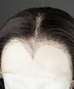 Alternative view of 24'' mixed lengths wavy M hairline Wig