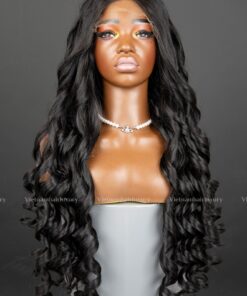 26'' 350g Bouncy HD luxury closure Wig