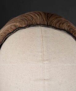 Alternative view of 18'' brown bone straight 3/4 Half Wig