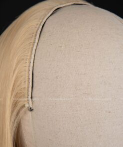 Alternative view of 18'' blonde bone straight 3/4 Half Wig