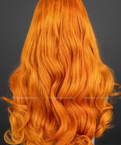 Alternative view of 22'' orange wavy closure Wig